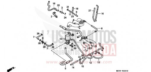 TUBULURE (2) (SAUF AR/SI/SW) GL1500AR de 1994